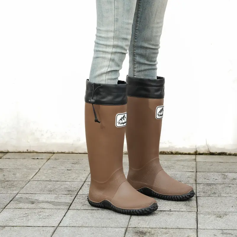 Foldable Family Parent-Child High-Top Rain Boots, Hiking Waterproof Long Rain Boots, Camping Water Shoes, Commuting Water Boots, Soft Style