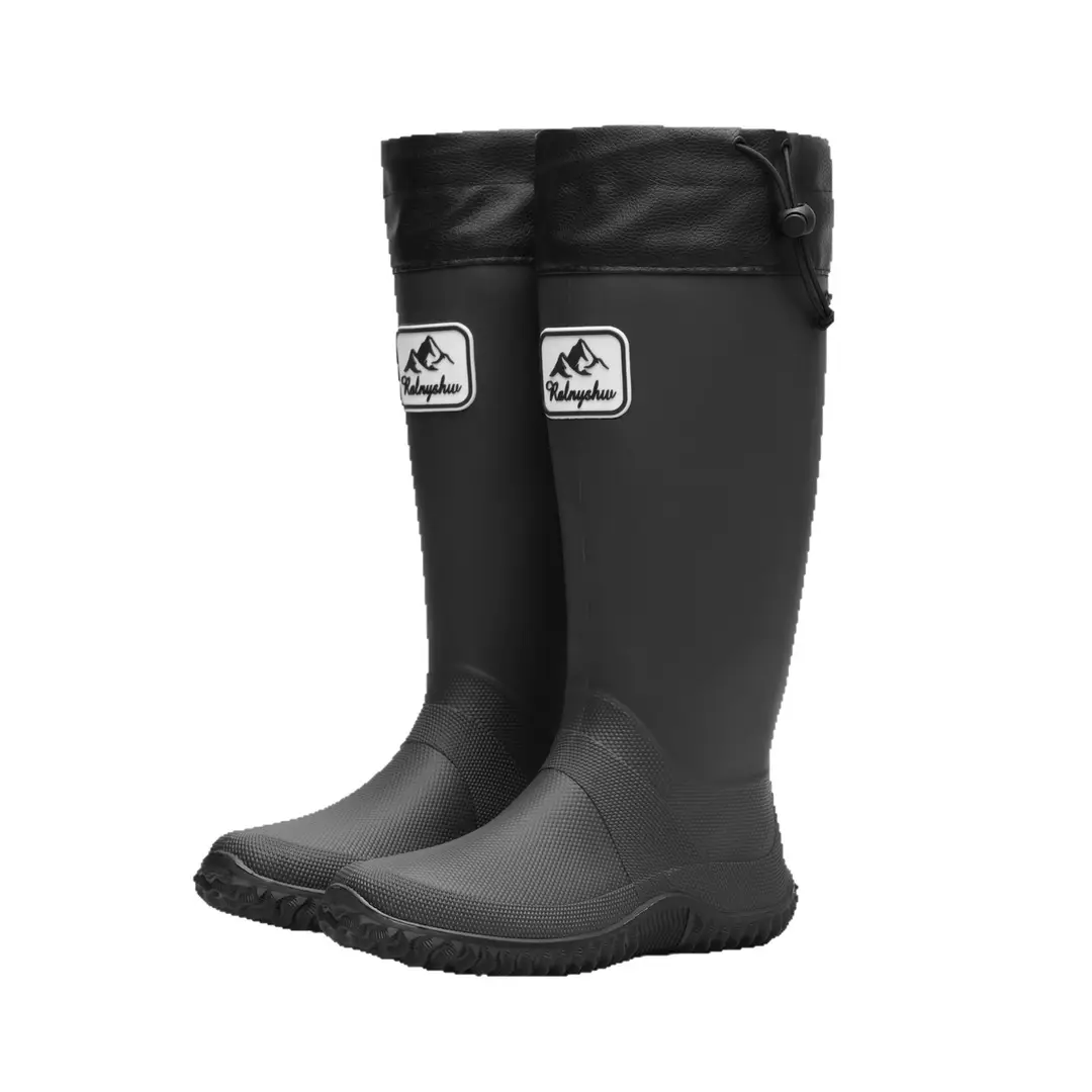 Foldable Family Parent-Child High-Top Rain Boots, Hiking Waterproof Long Rain Boots, Camping Water Shoes, Commuting Water Boots, Soft Style