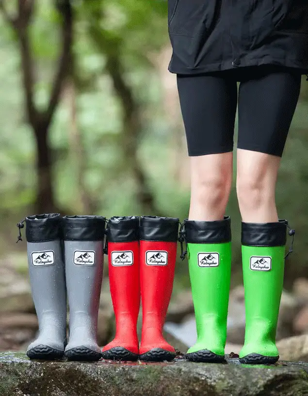 Foldable Family Parent-Child High-Top Rain Boots, Hiking Waterproof Long Rain Boots, Camping Water Shoes, Commuting Water Boots, Soft Style — feature 14