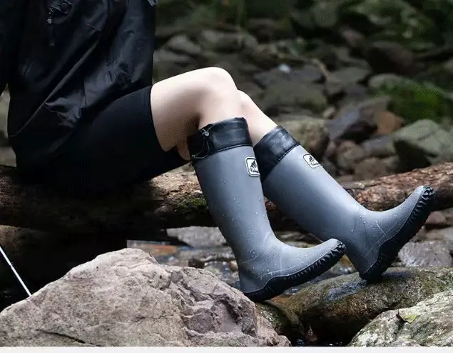 Foldable Family Parent-Child High-Top Rain Boots, Hiking Waterproof Long Rain Boots, Camping Water Shoes, Commuting Water Boots, Soft Style — feature 17