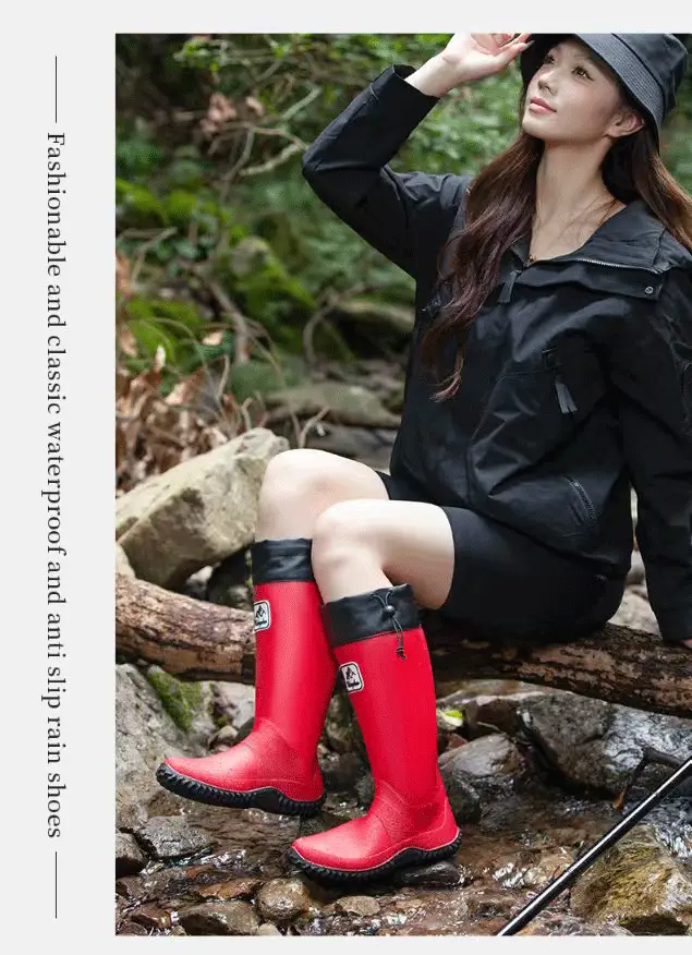 Foldable Family Parent-Child High-Top Rain Boots, Hiking Waterproof Long Rain Boots, Camping Water Shoes, Commuting Water Boots, Soft Style — feature 21