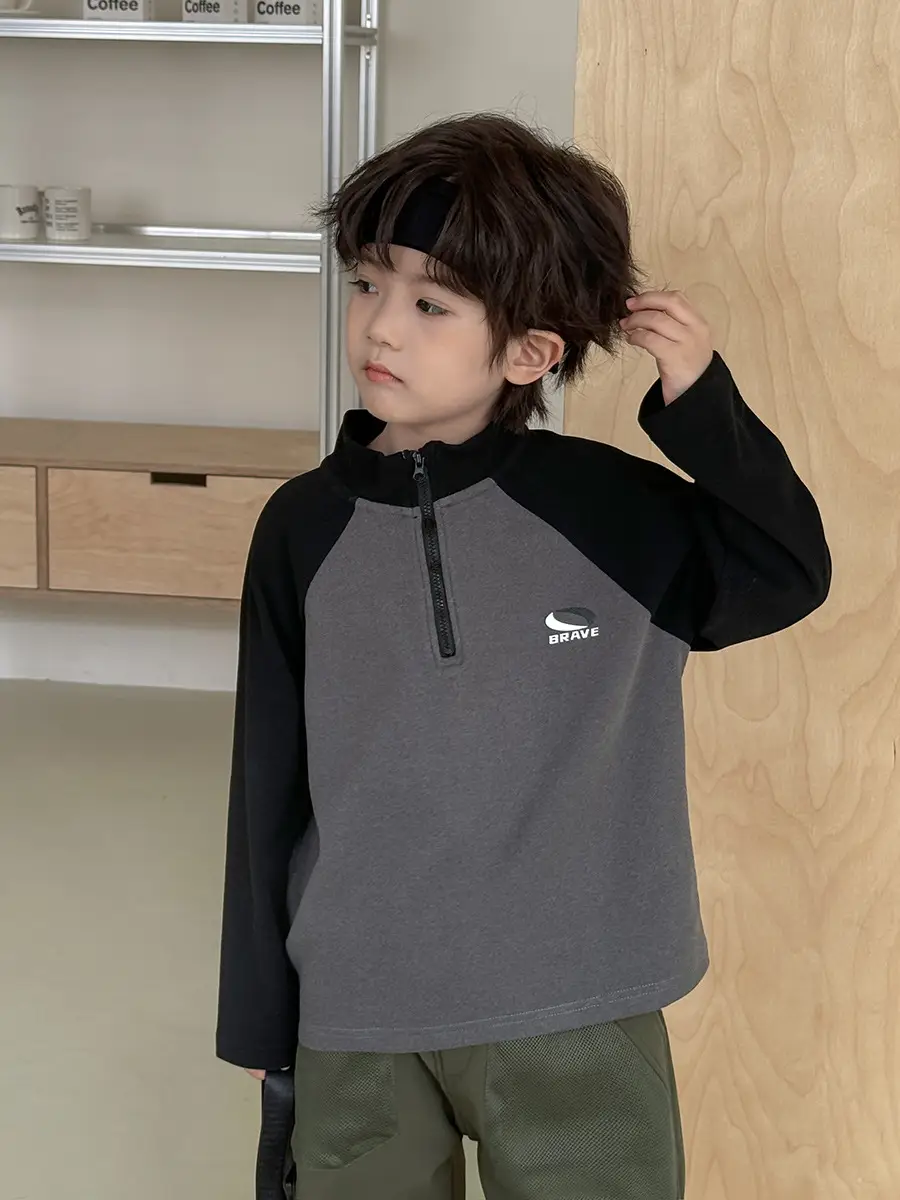 Haima Boys 2025 Winter Thermal Base Layer Shirt Light Blue - Image 4