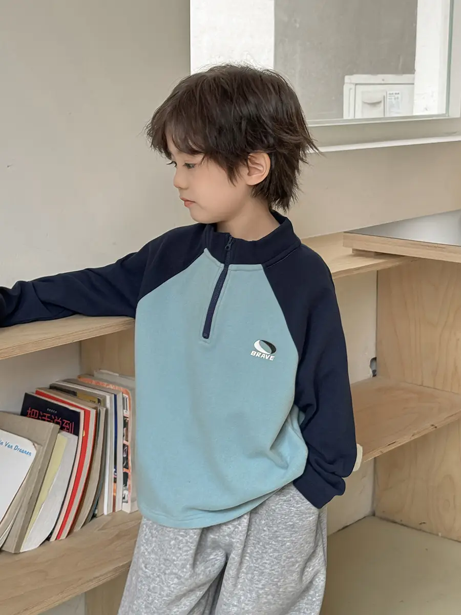 Haima Boys 2025 Winter Thermal Base Layer Shirt Light Blue - Image 7