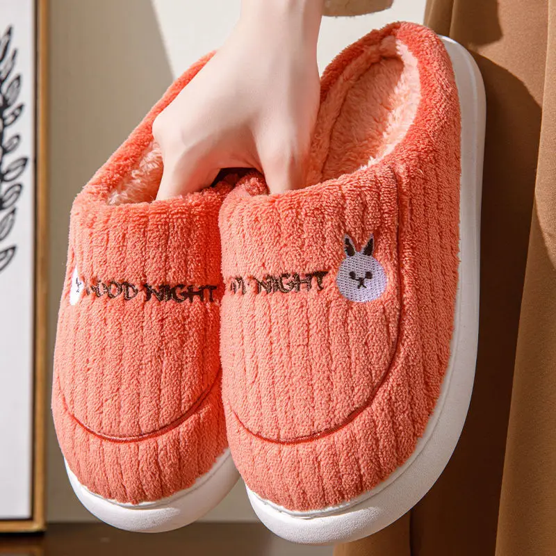 Popular Cotton Slippers for Women in Autumn and Winter Home Indoor Warm Plush Thickeneded Couple Lightweight Outdoor Cotton Shoes Confinement Shoes - Image 25
