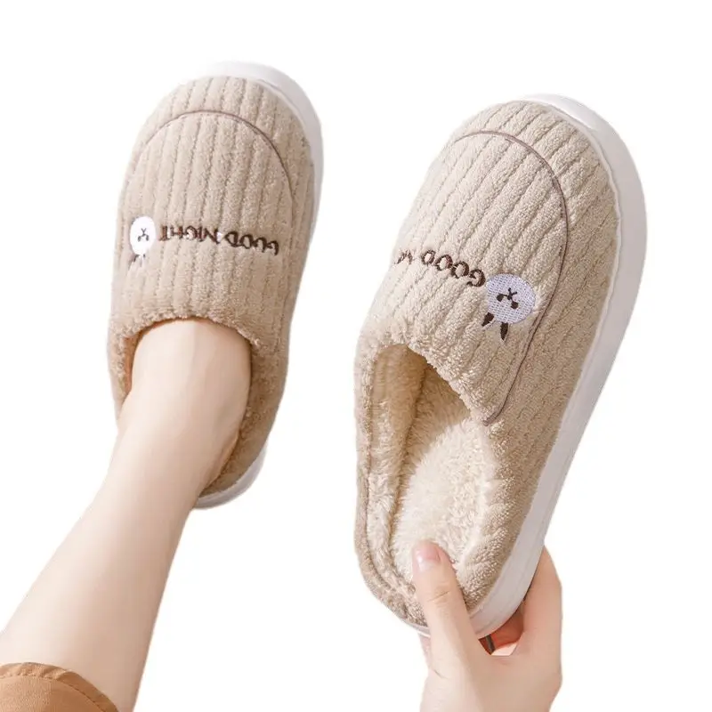 Popular Cotton Slippers for Women in Autumn and Winter Home Indoor Warm Plush Thickeneded Couple Lightweight Outdoor Cotton Shoes Confinement Shoes - Image 26