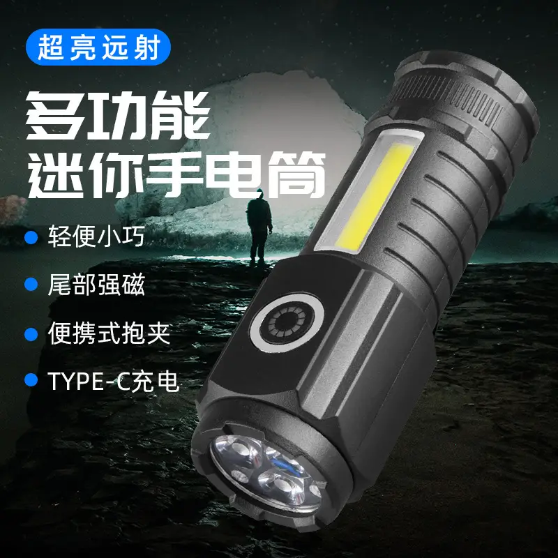 Multi-function Mini Flashlight with Magnetic Tail and Type-C Charging - Image 3