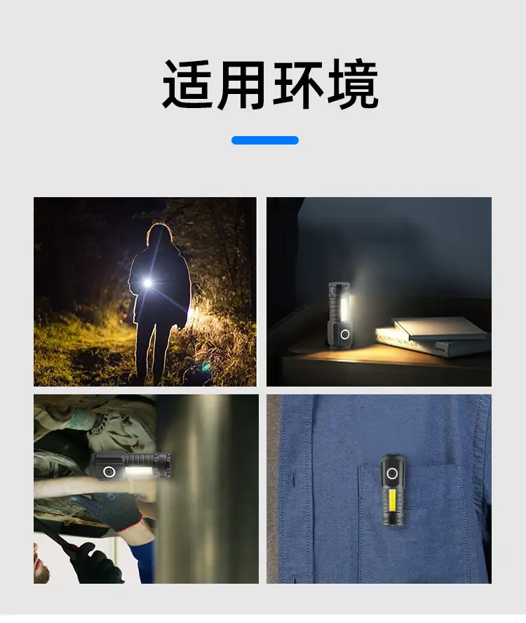 Multi-function Mini Flashlight with Magnetic Tail and Type-C Charging β feature 11