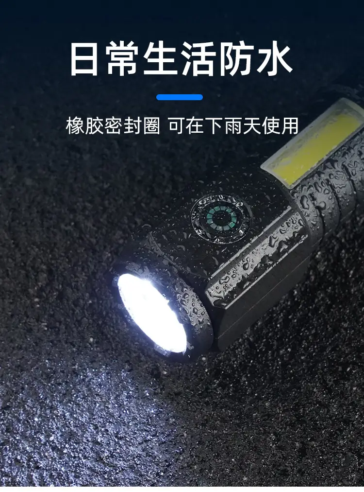 Multi-function Mini Flashlight with Magnetic Tail and Type-C Charging β feature 12