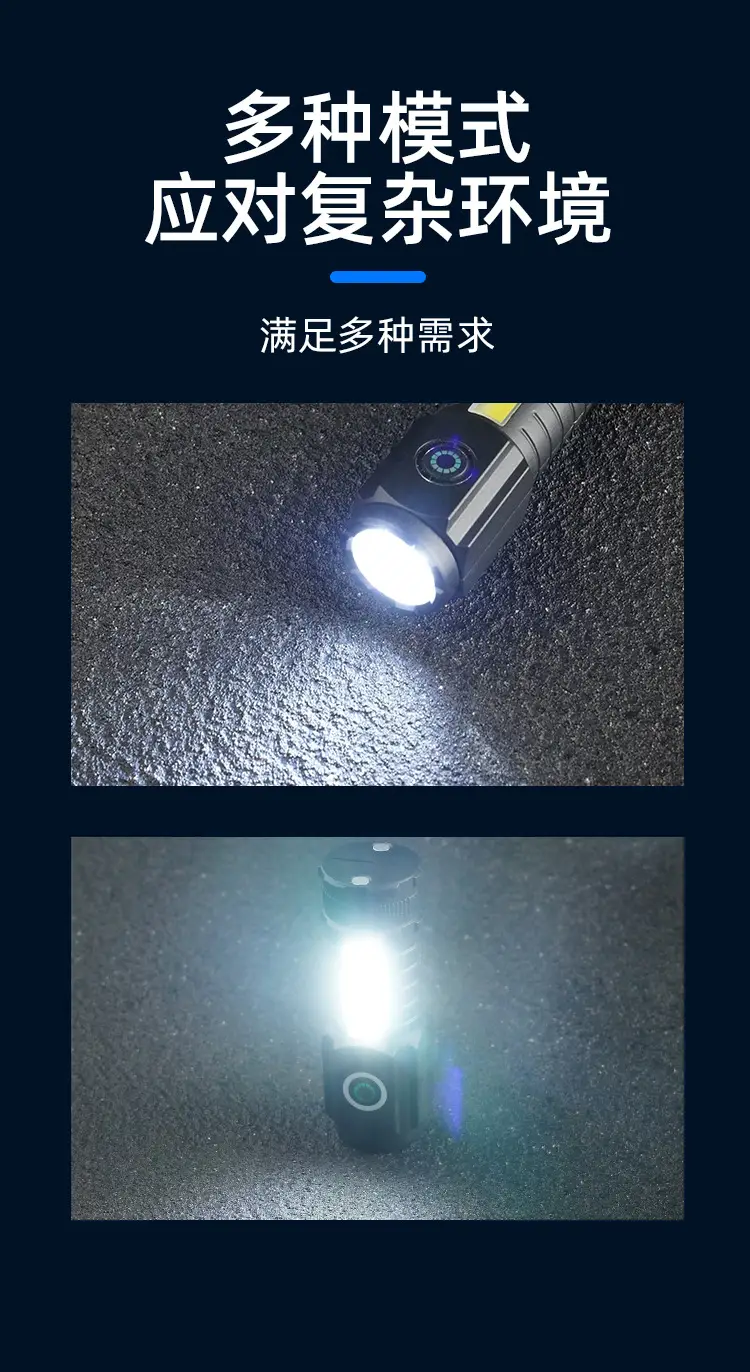 Multi-function Mini Flashlight with Magnetic Tail and Type-C Charging β feature 3