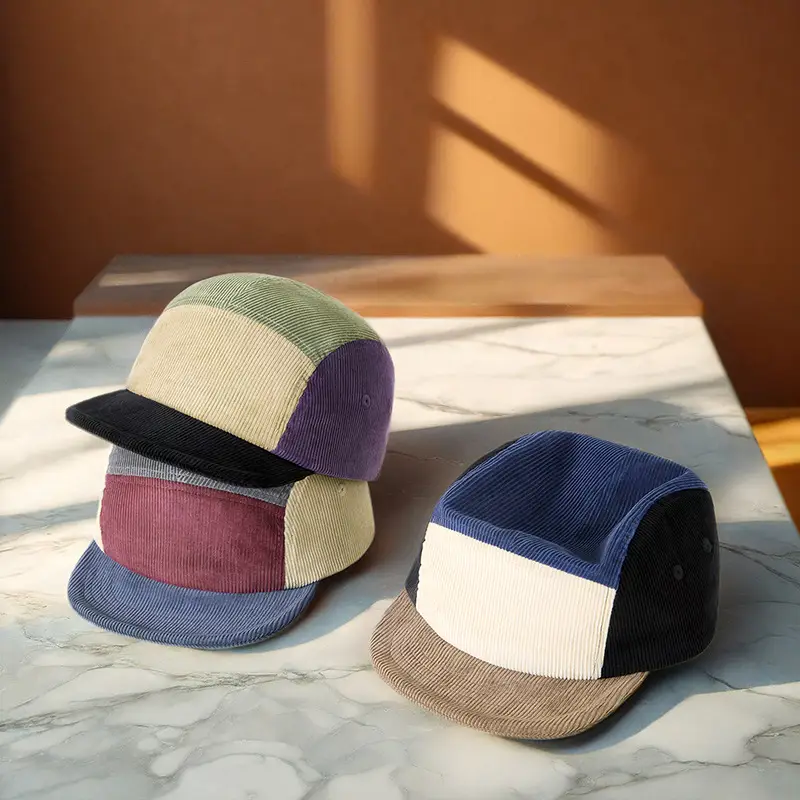 Men Colorful Cotton Cap with Short Bristle