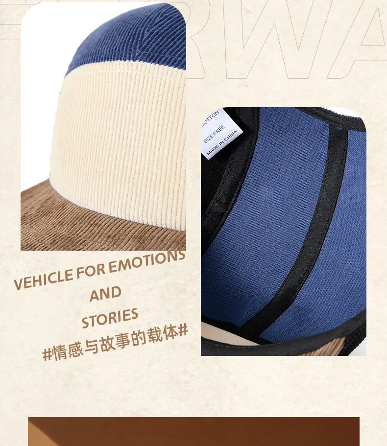 Men Colorful Cotton Cap with Short Bristle — feature 14