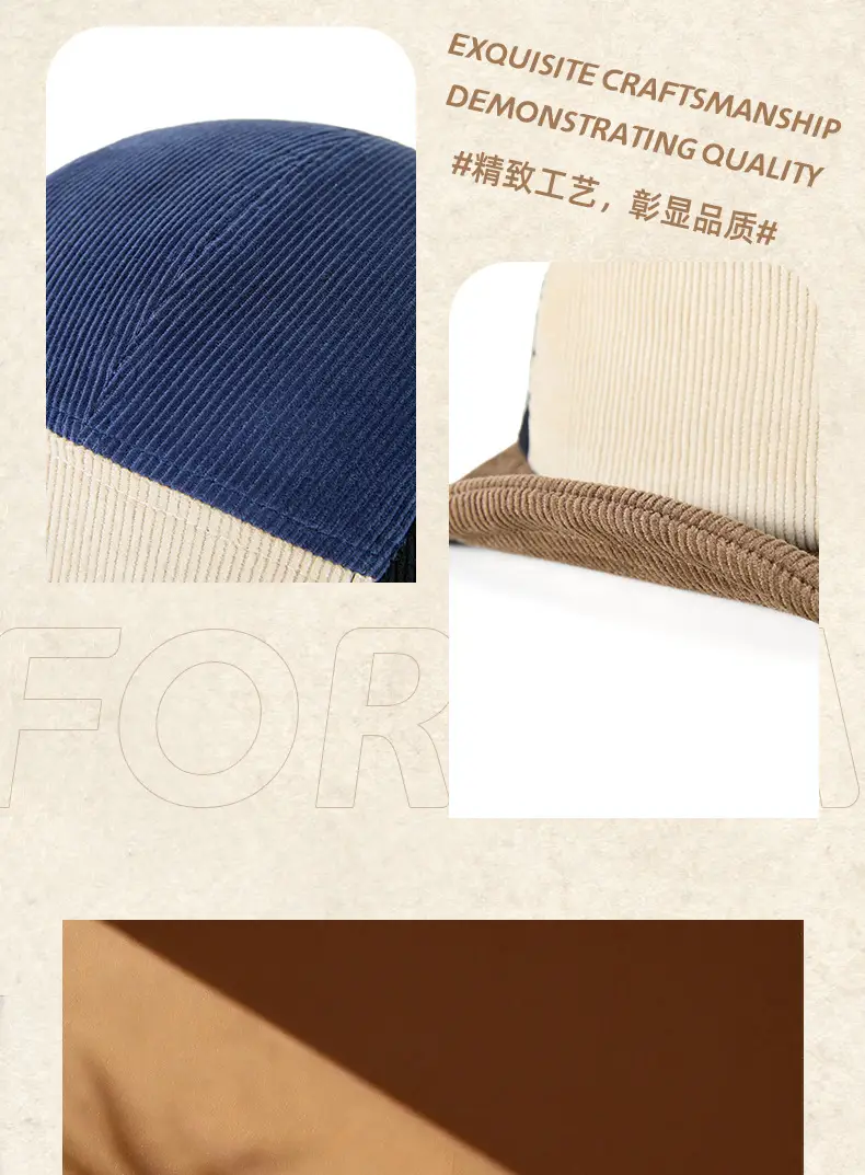 Men Colorful Cotton Cap with Short Bristle — feature 20