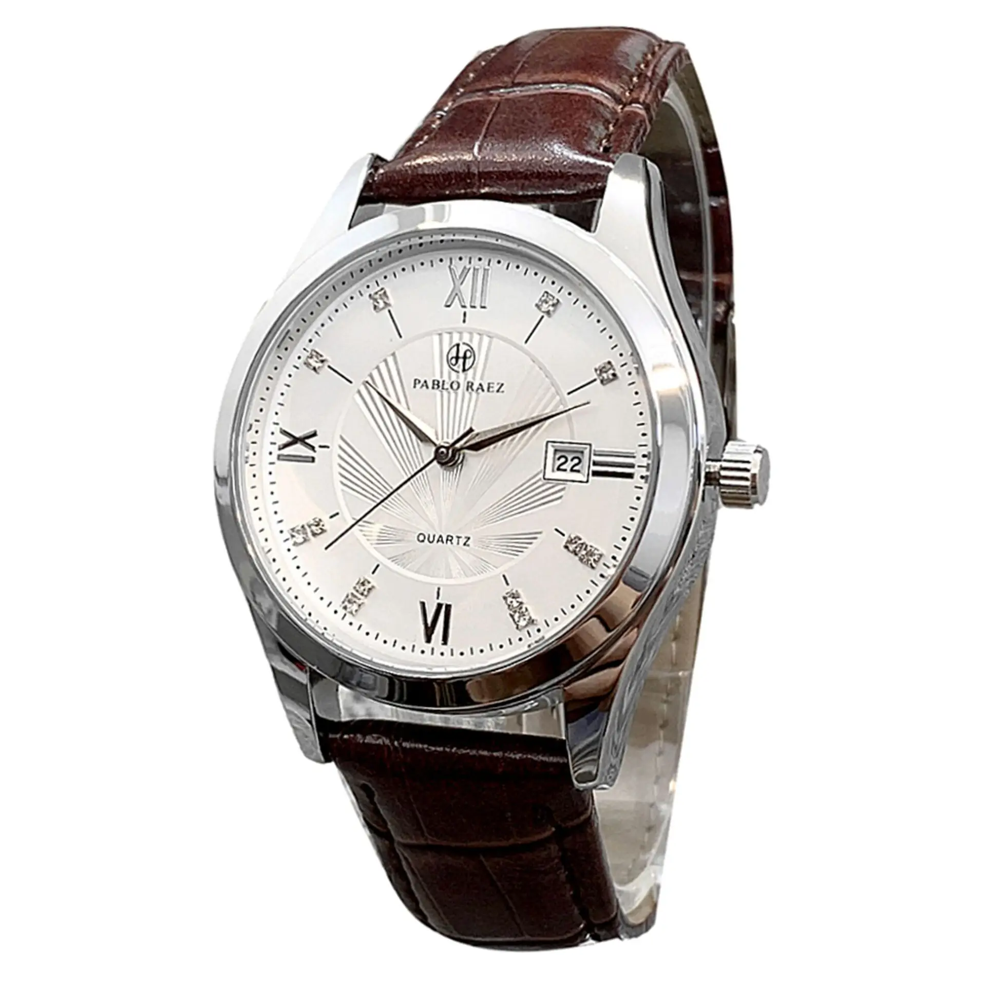 Men's Automatic Quartz Business Calendar Watch Black Leather Band - Image 3