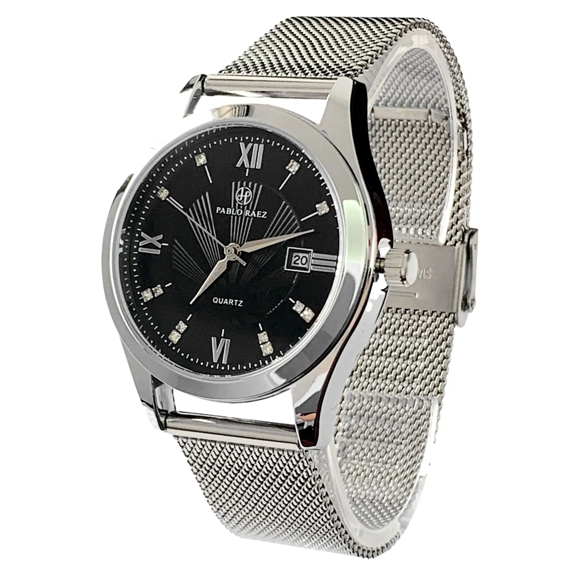 Men's Automatic Quartz Business Calendar Watch Black Leather Band - Image 5
