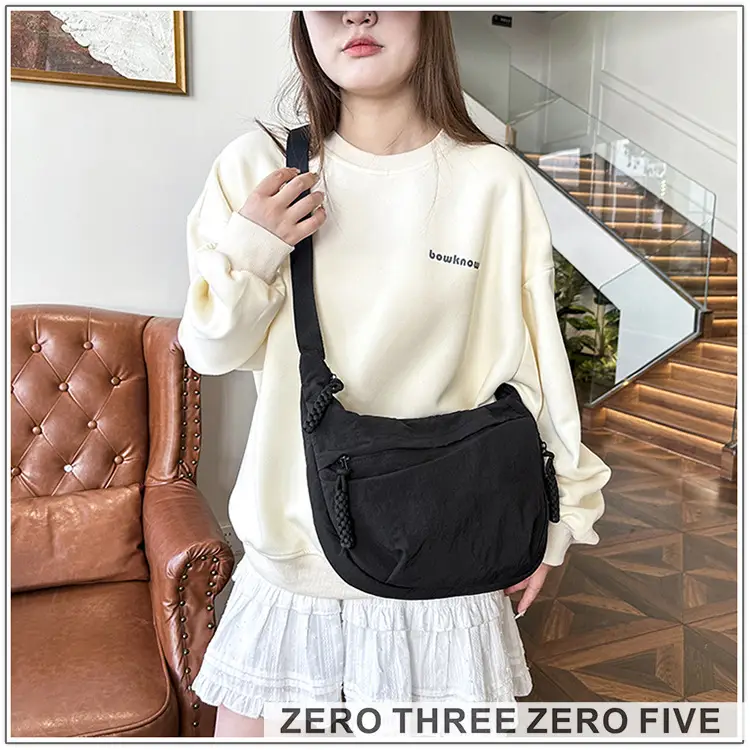 Women Nylon Shoulder Bag Beige 2024 — feature 17