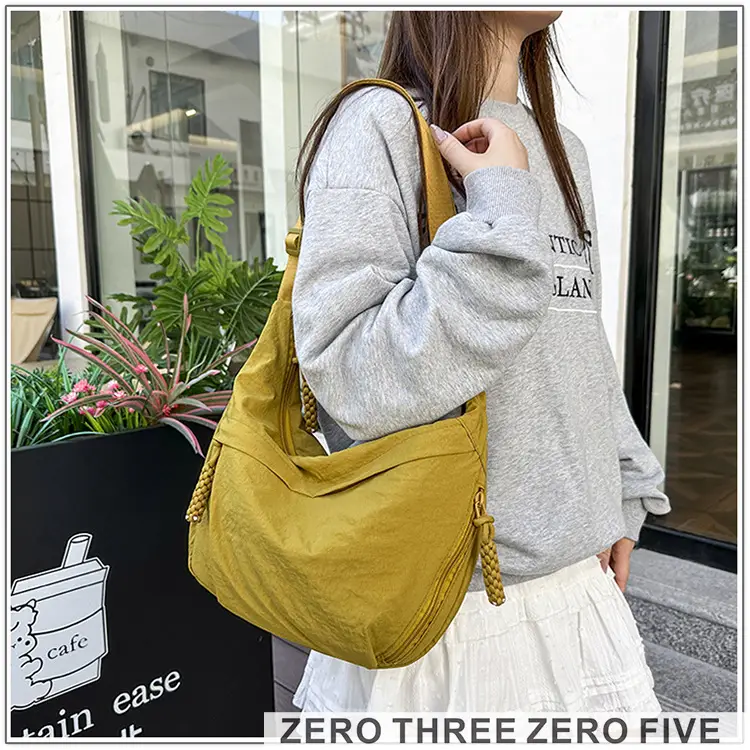 Women Nylon Shoulder Bag Beige 2024 — feature 20