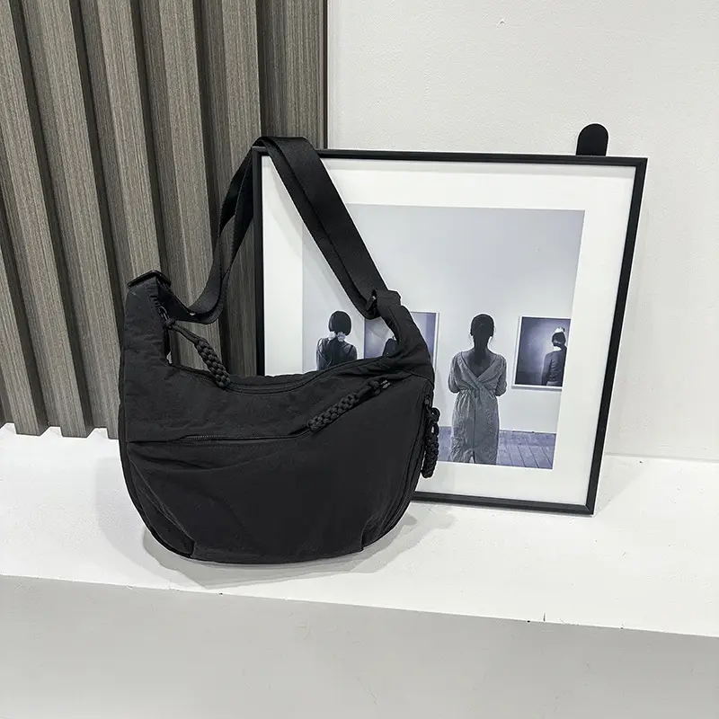 Women Nylon Shoulder Bag Beige 2024 - Image 8