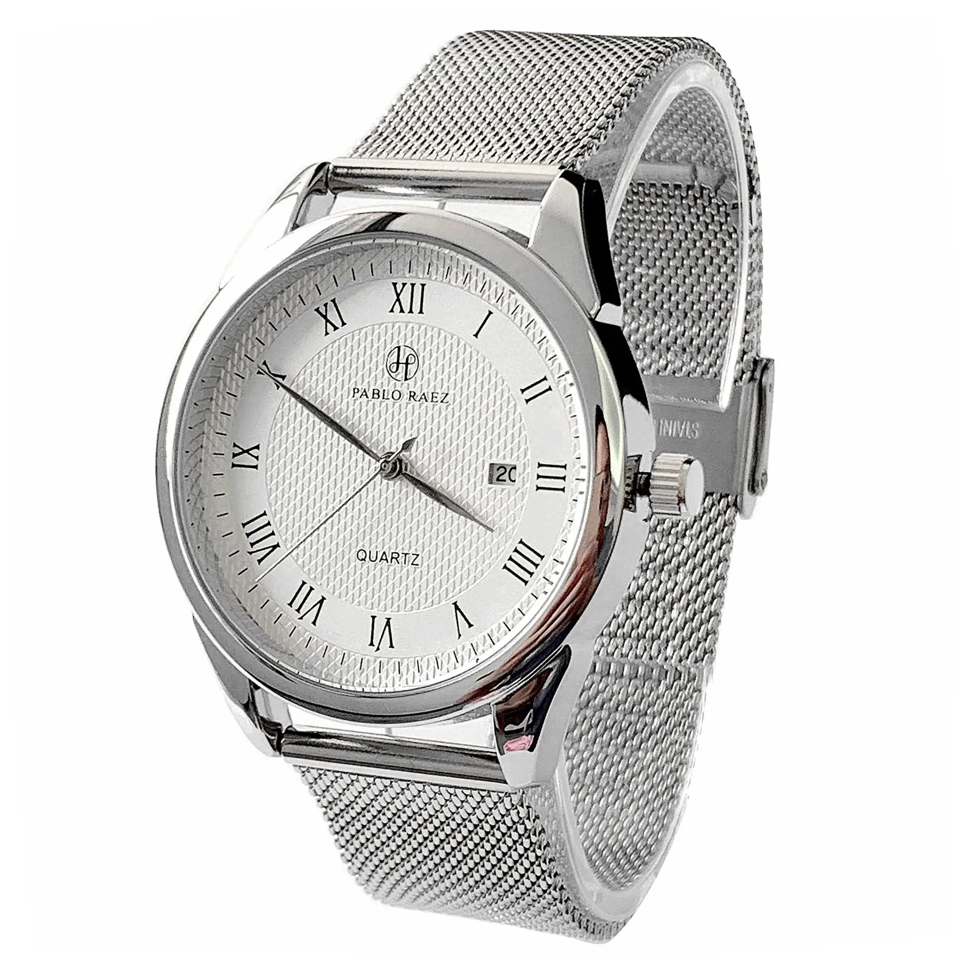 Men's Black Quartz Watch with Leather Belt - Image 7