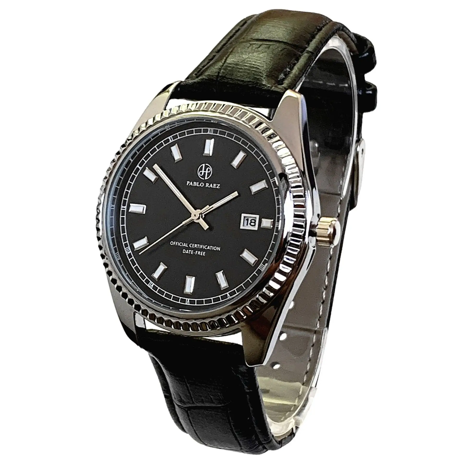 Luminous Men's Watch Black Stainless Strap Waterproof - Image 2