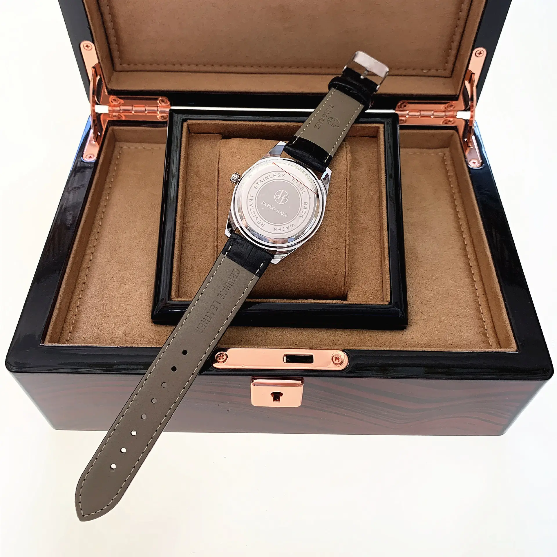Luminous Men's Watch Black Stainless Strap Waterproof — feature 13