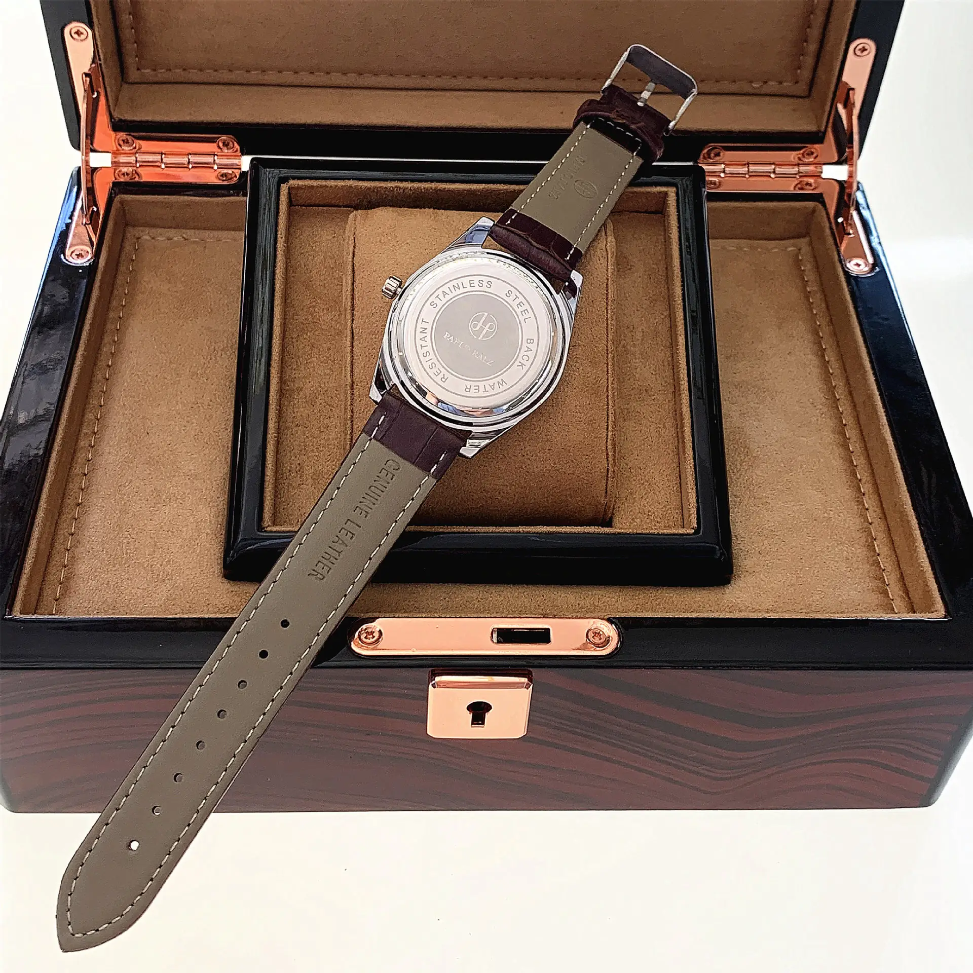 Luminous Men's Watch Black Stainless Strap Waterproof — feature 32