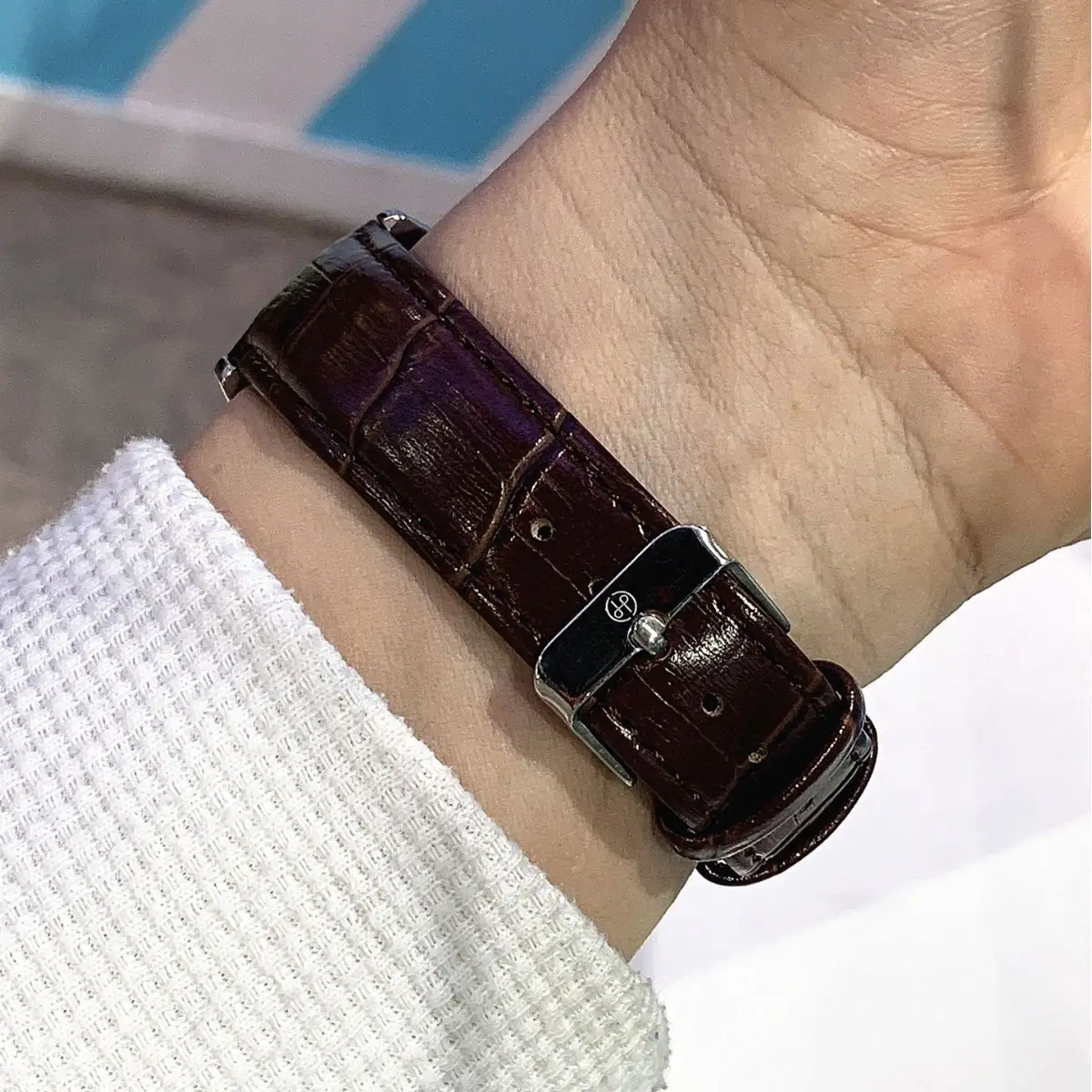 Men's PABLO RAEZ Quartz Watch Brown Leather Band