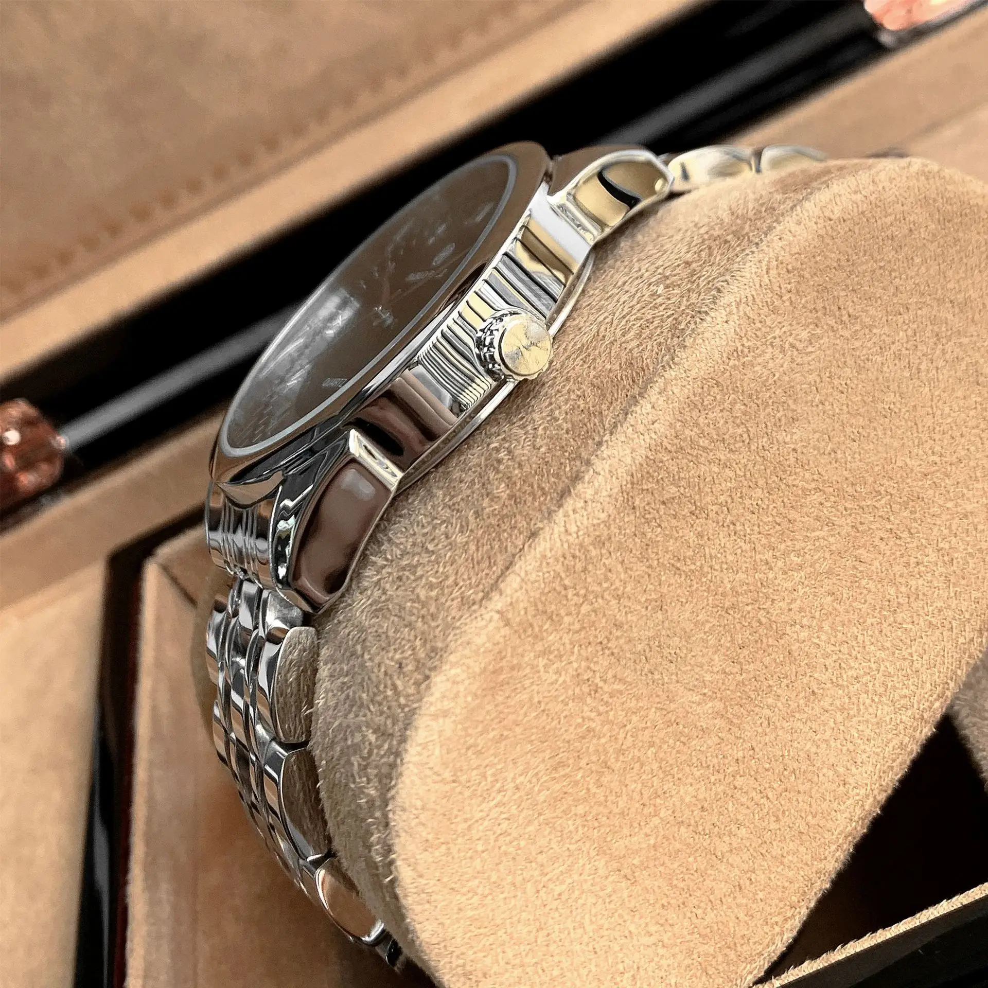 Men's Stainless Steel Quartz Watch Wholesale Silver