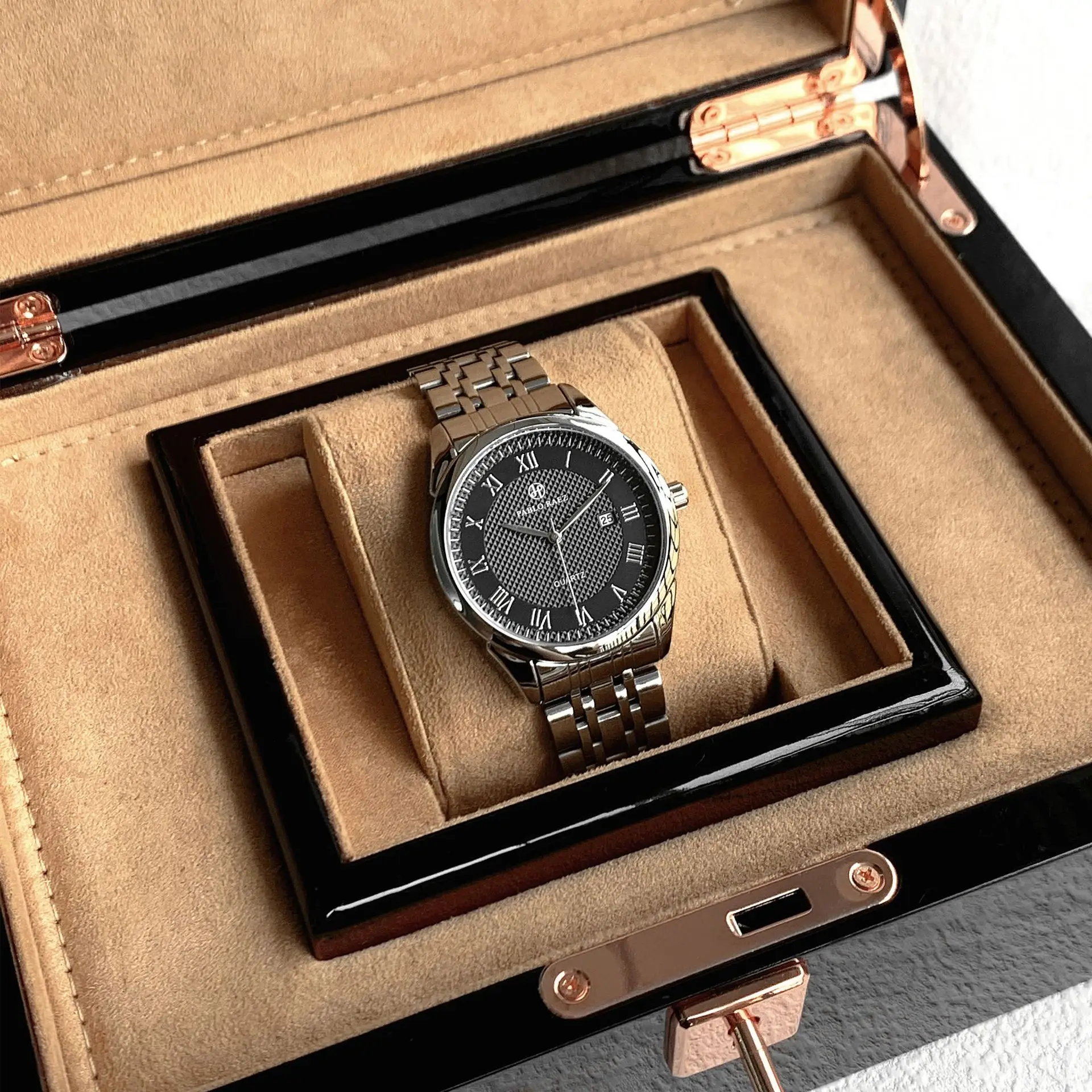 Men's Stainless Steel Quartz Watch Wholesale Silver — feature 7