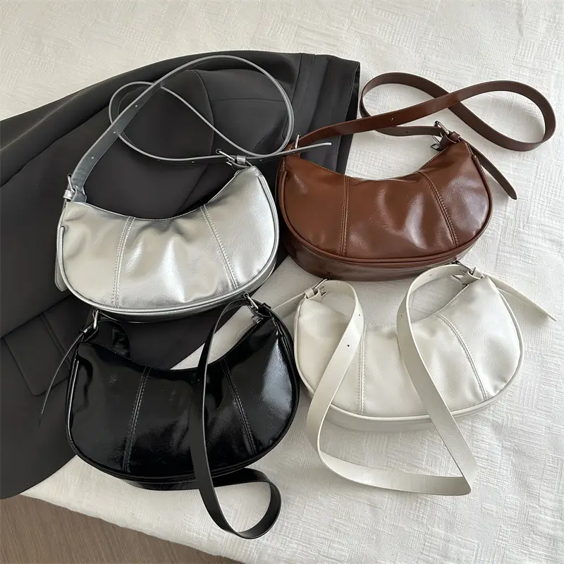 Silver Korean Niche Shoulder Crossbody Bag for Women