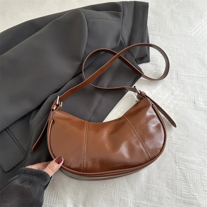 Silver Korean Niche Shoulder Crossbody Bag for Women