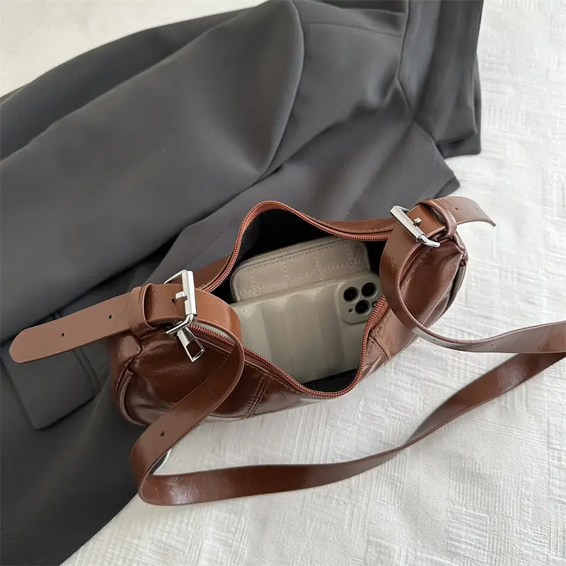 Silver Korean Niche Shoulder Crossbody Bag for Women