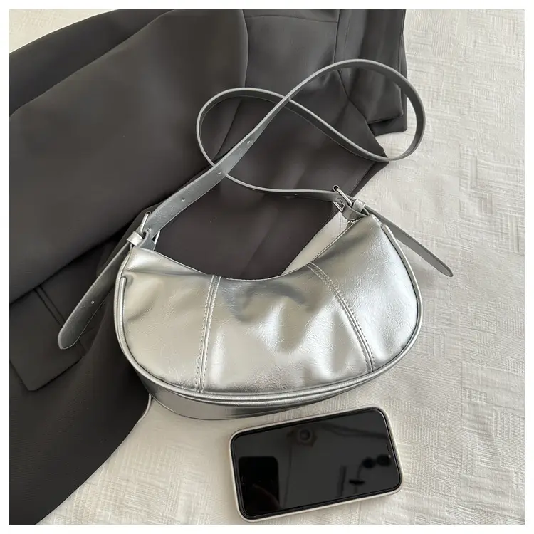 Silver Korean Niche Shoulder Crossbody Bag for Women — feature 16