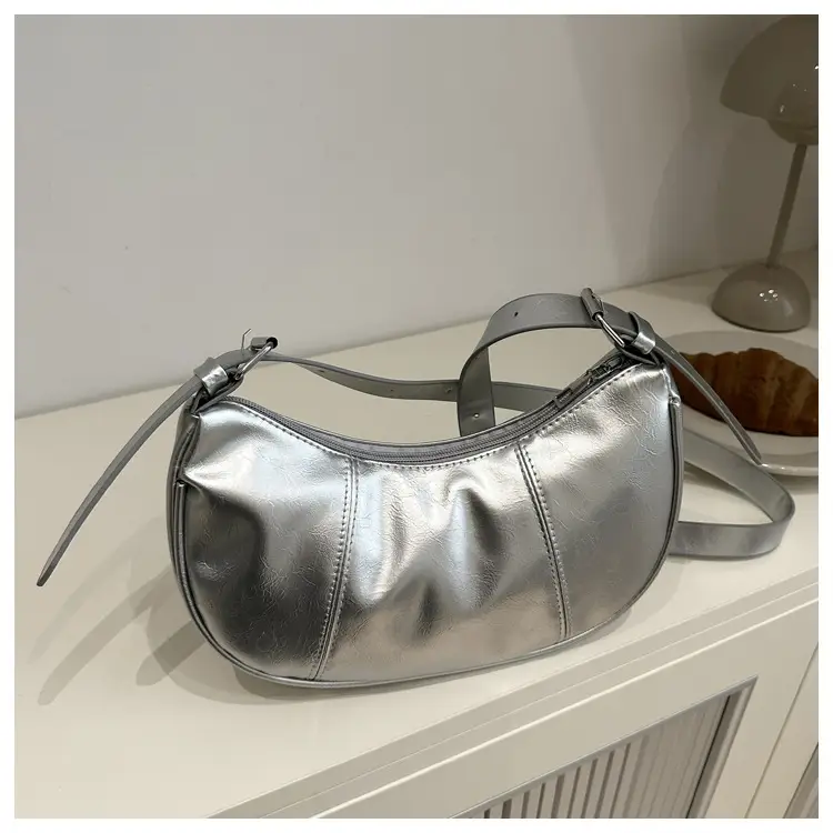 Silver Korean Niche Shoulder Crossbody Bag for Women — feature 24
