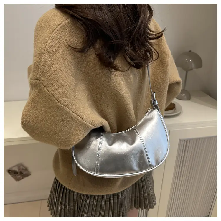 Silver Korean Niche Shoulder Crossbody Bag for Women — feature 27
