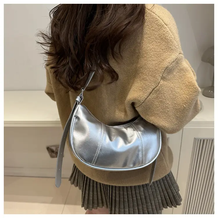 Silver Korean Niche Shoulder Crossbody Bag for Women — feature 28