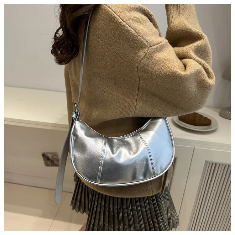 Silver Korean Niche Shoulder Crossbody Bag for Women — feature 29