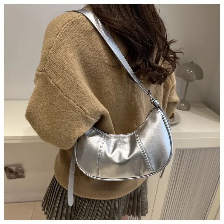 Silver Korean Niche Shoulder Crossbody Bag for Women — feature 30