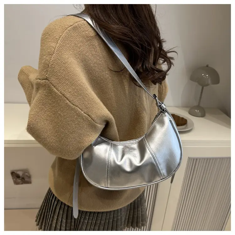Silver Korean Niche Shoulder Crossbody Bag for Women — feature 31