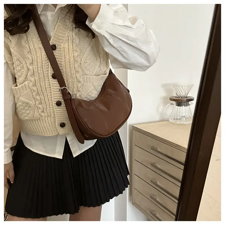 Silver Korean Niche Shoulder Crossbody Bag for Women — feature 35