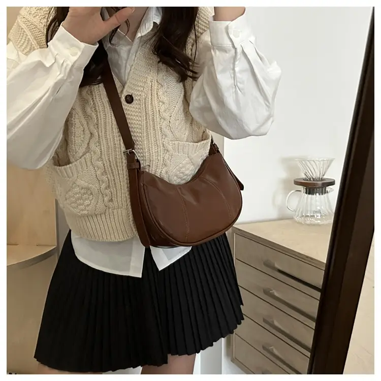Silver Korean Niche Shoulder Crossbody Bag for Women — feature 36