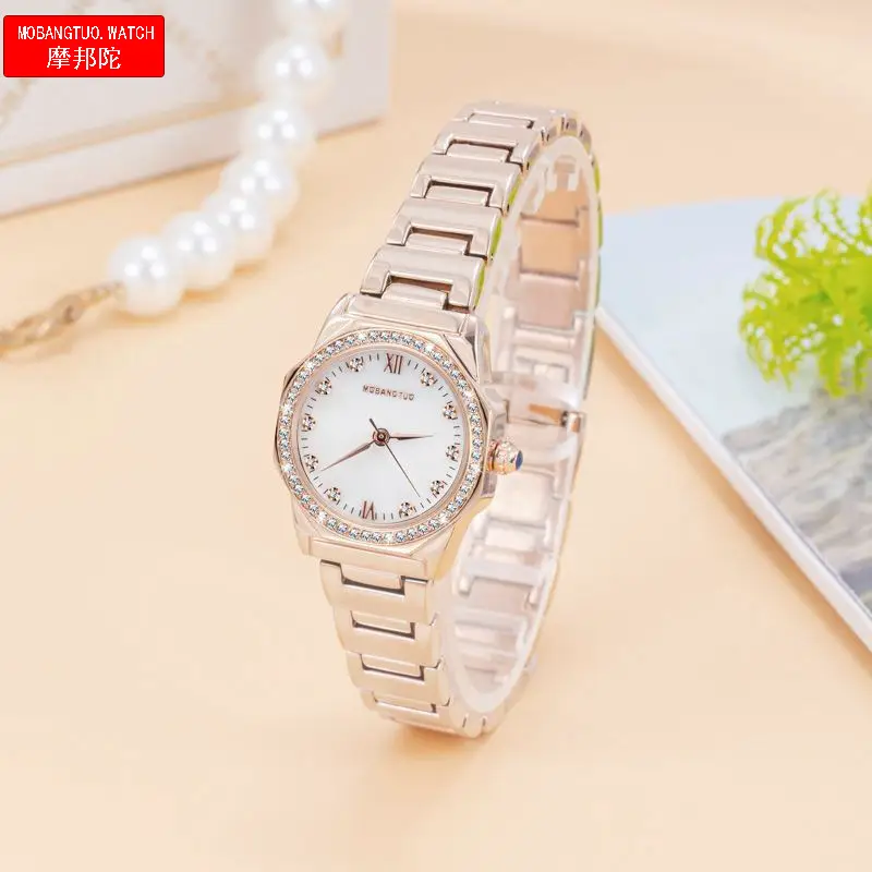 Women's Rose Gold Diamond Encrusted Quartz Watch - Image 4