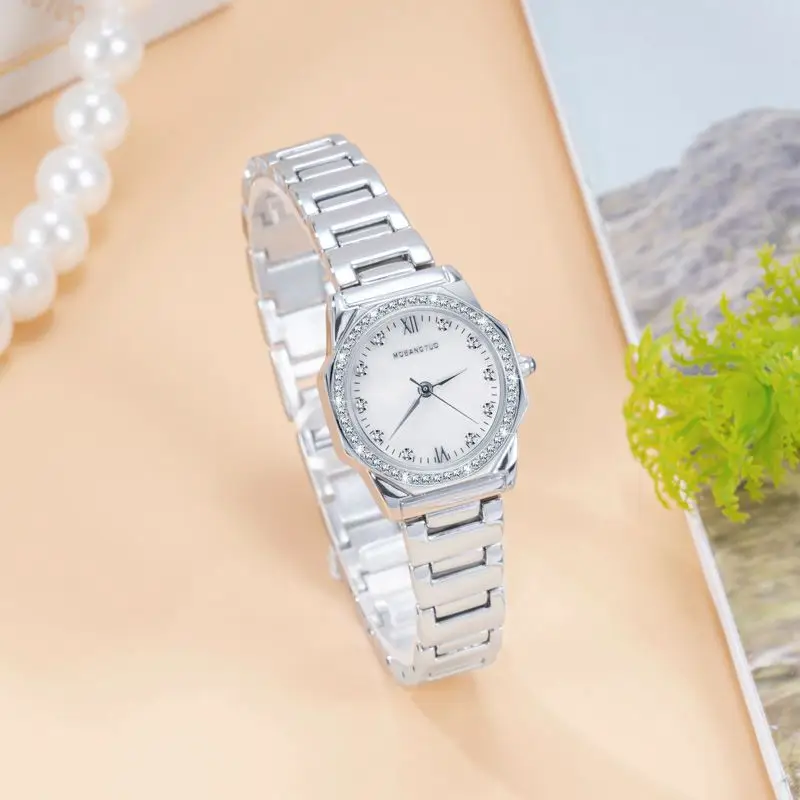 Women's Rose Gold Diamond Encrusted Quartz Watch - Image 5