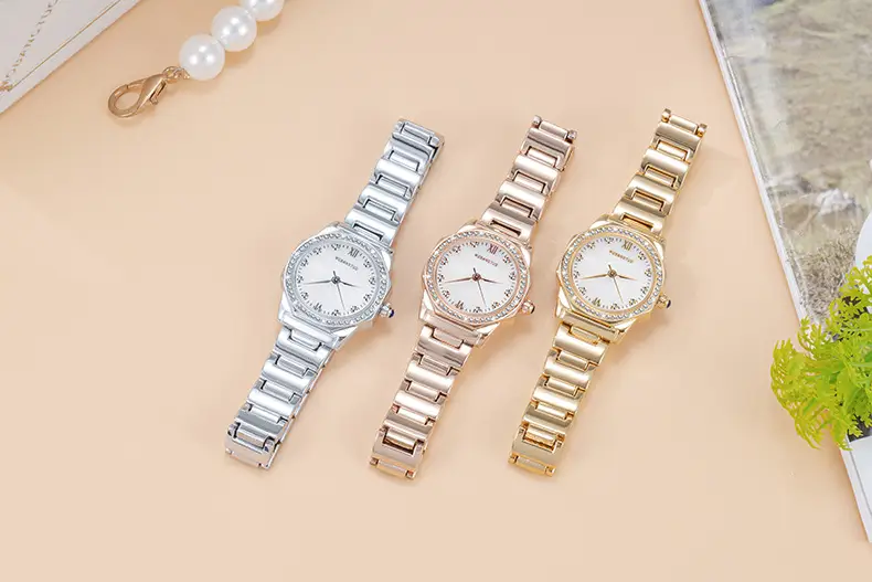 Women's Rose Gold Diamond Encrusted Quartz Watch — feature 15