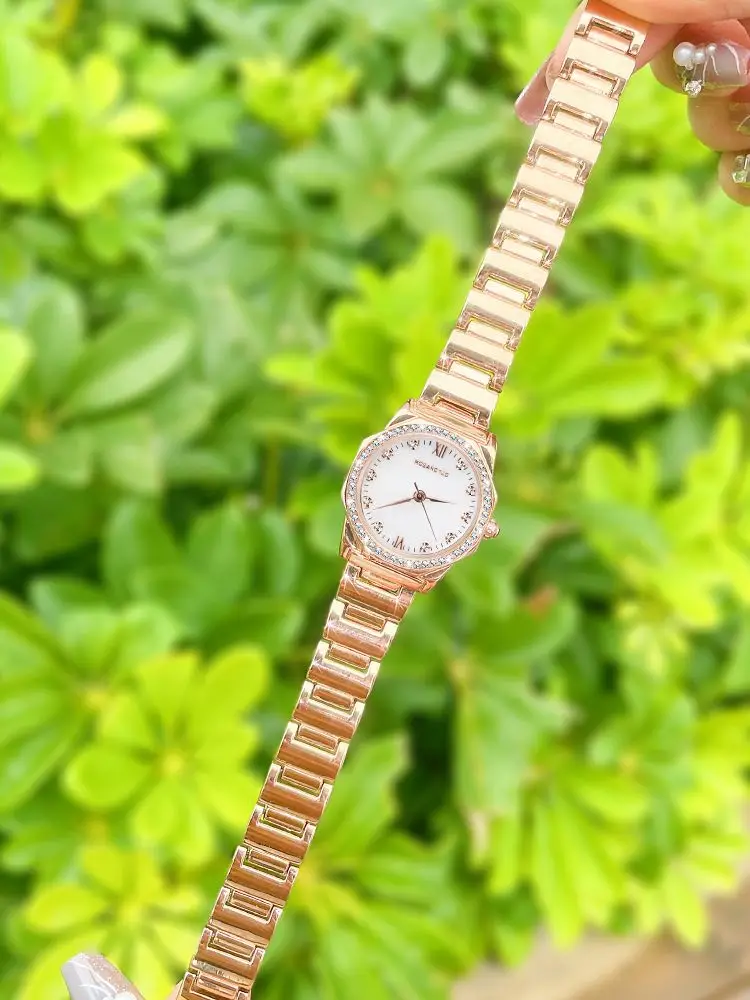 Women's Rose Gold Diamond Encrusted Quartz Watch — feature 22