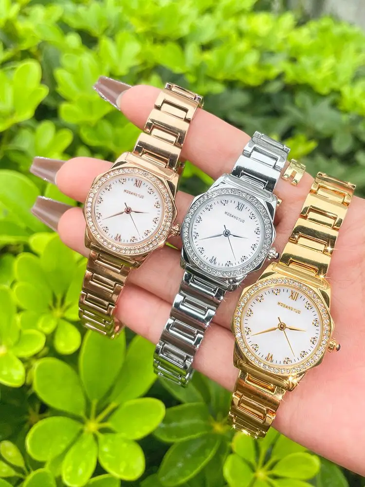 Women's Rose Gold Diamond Encrusted Quartz Watch — feature 23