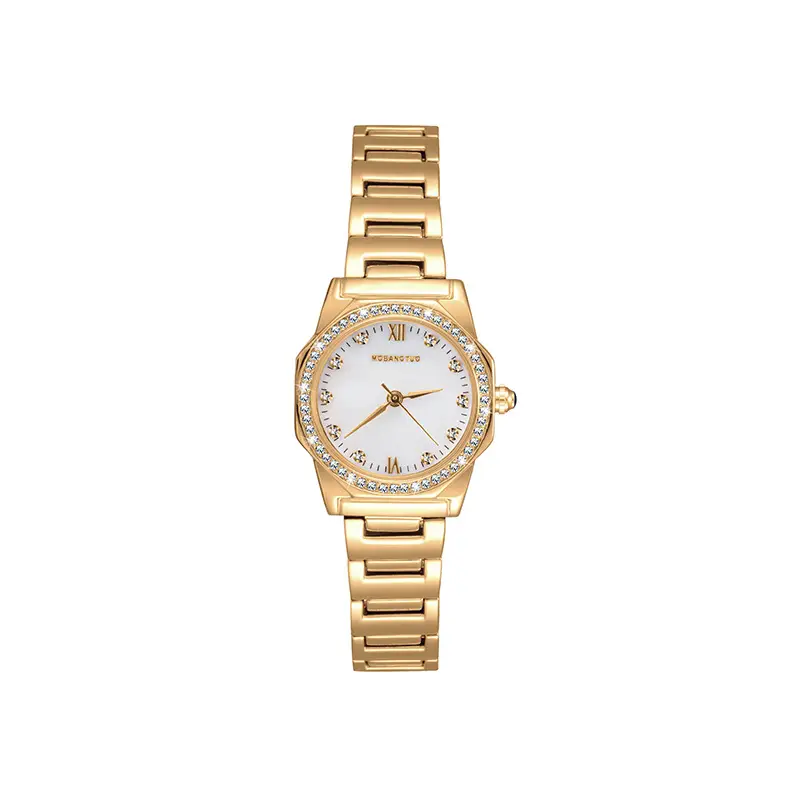 Women's Rose Gold Diamond Encrusted Quartz Watch - Image 2