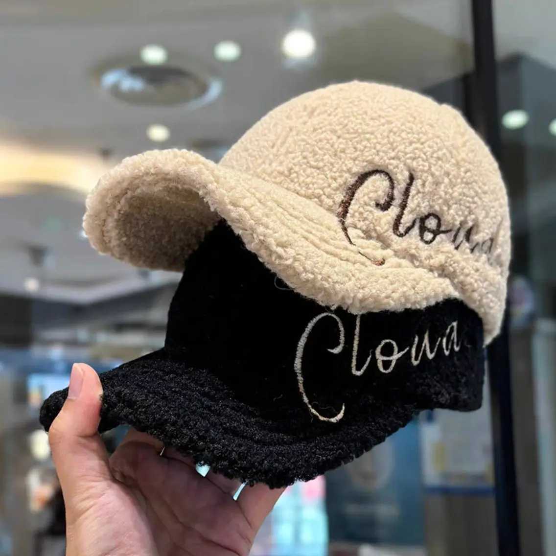 Autumn Winter Embroidered Wool Cap Women Wide Brim - Image 7