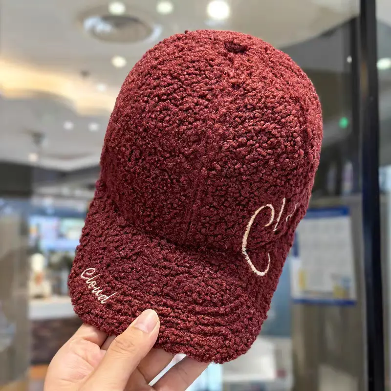 Autumn Winter Embroidered Wool Cap Women Wide Brim - Image 3