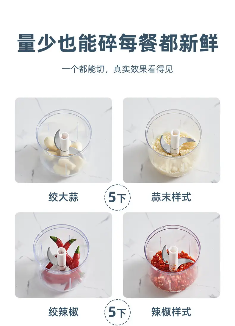 Cartoon Mini Garlic Masher Machine for Meat Grinding — feature 12