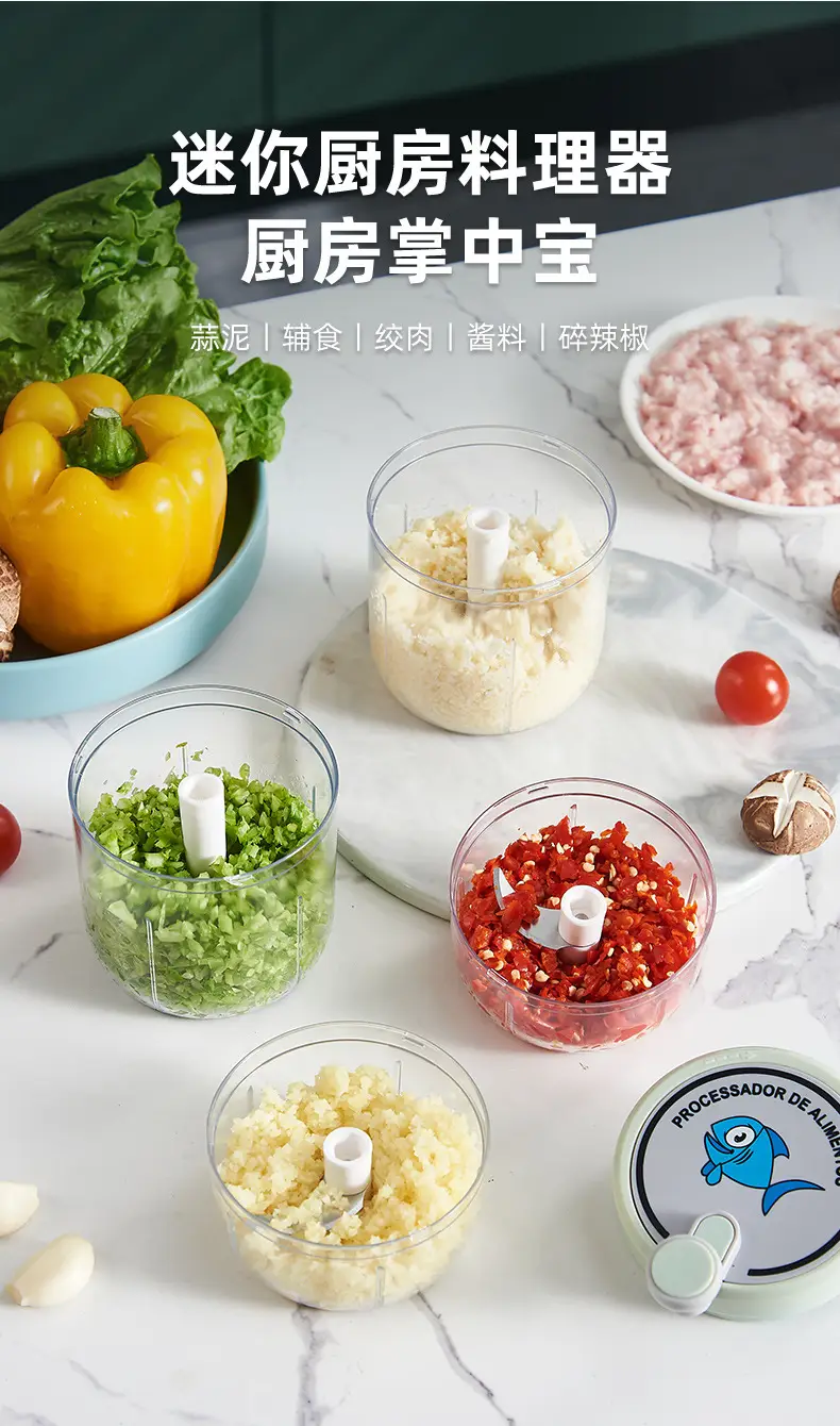 Cartoon Mini Garlic Masher Machine for Meat Grinding — feature 7